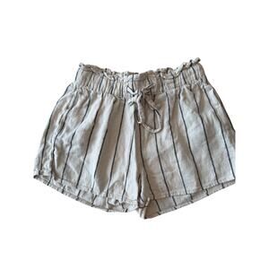 Arizona Jean Co. Cream Striped Linen-Blend Shorts - Size XS